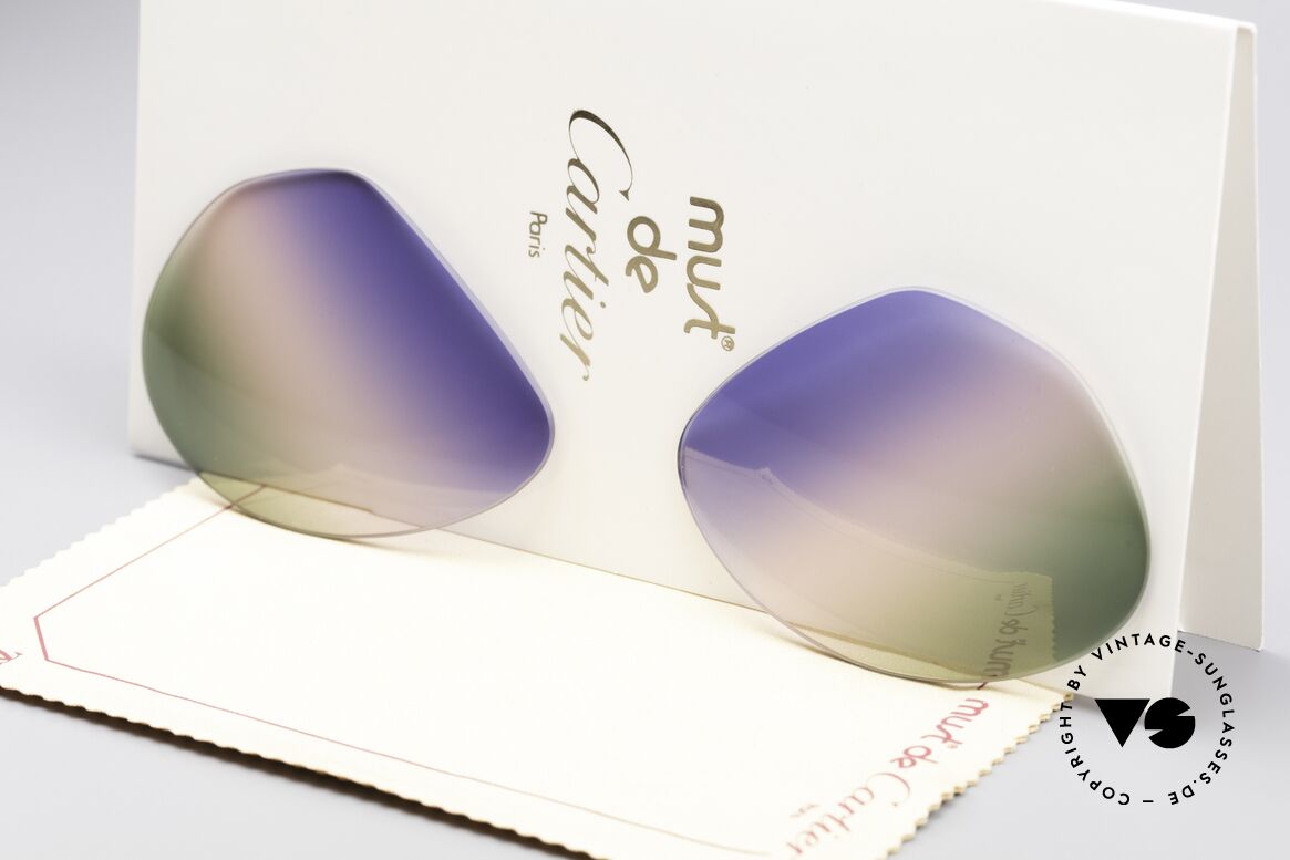 Cartier Vendome Lenses - L Tricolored Horizon Gläser, neue CR39 UV400 Kunststoff-Gläser (100% UV Schutz), Passend für Herren und Damen