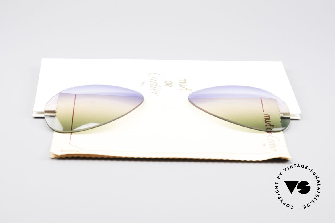 Cartier Vendome Lenses - L Tricolored Horizon Gläser, von unserem Optiker gefertigt: daher neu & kratzerfrei, Passend für Herren und Damen