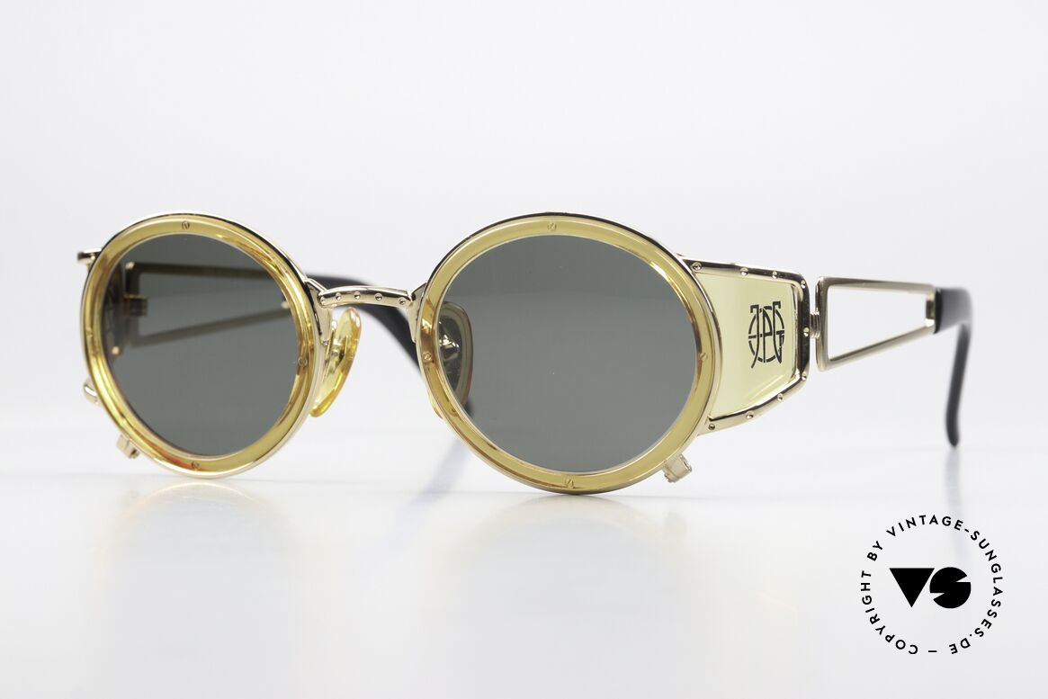 Jean Paul Gaultier 58-6201 Steampunk Vintage Brille, äußerst kreatives Rahmendesign und Farbgestaltung, Passend für Herren und Damen