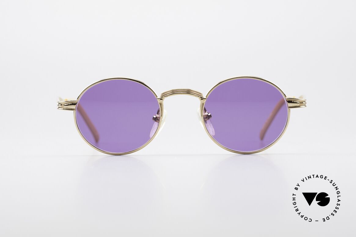 Jean Paul Gaultier 55-7107 Runde Vergoldete Fassung 90er, vergoldete (gold plated) Fassung; in M Größe 46/20, Passend für Herren und Damen