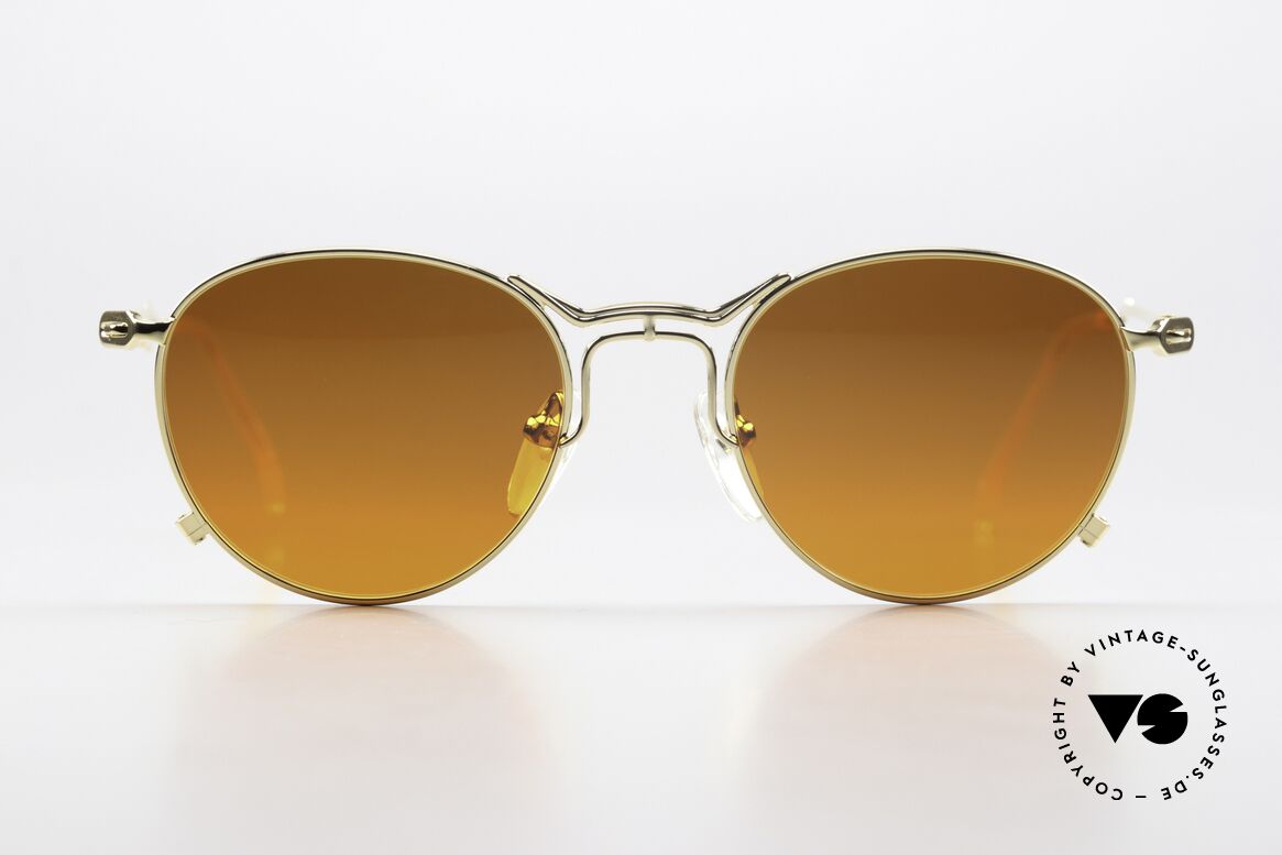 Jean Paul Gaultier 55-2177 Vergoldete Mit Sunset Glas, außergewöhnliche vintage J.P.G Designersonnenbrille, Passend für Herren und Damen