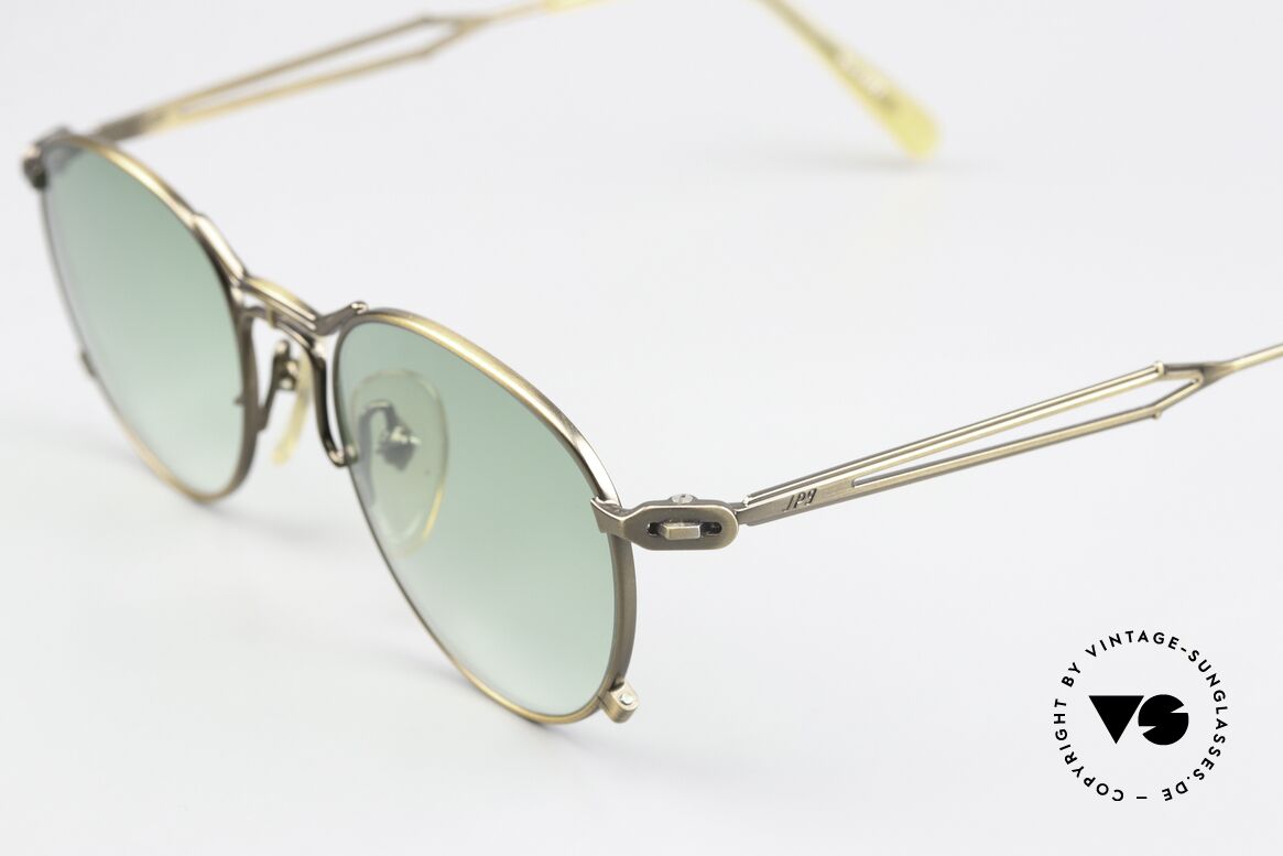 Jean Paul Gaultier 55-2177 True Vintage In Smoke Gold, mit eleganten Sonnengläsern in grün-Verlauf; 100% UV, Passend für Herren und Damen