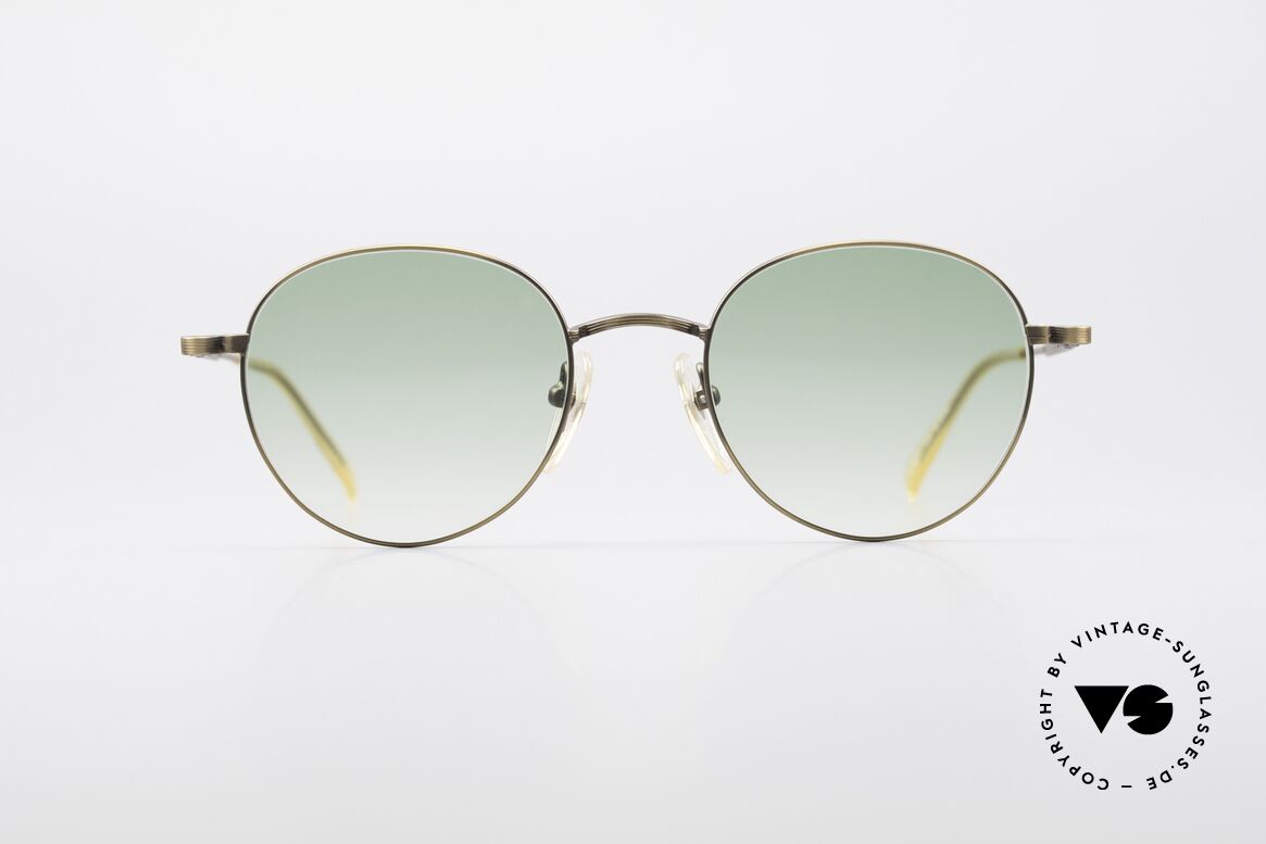 Jean Paul Gaultier 55-1174 Runde Vintage Sonnenbrille, einzigartige Rahmenlackierung: 'metallic smoke gold', Passend für Herren und Damen