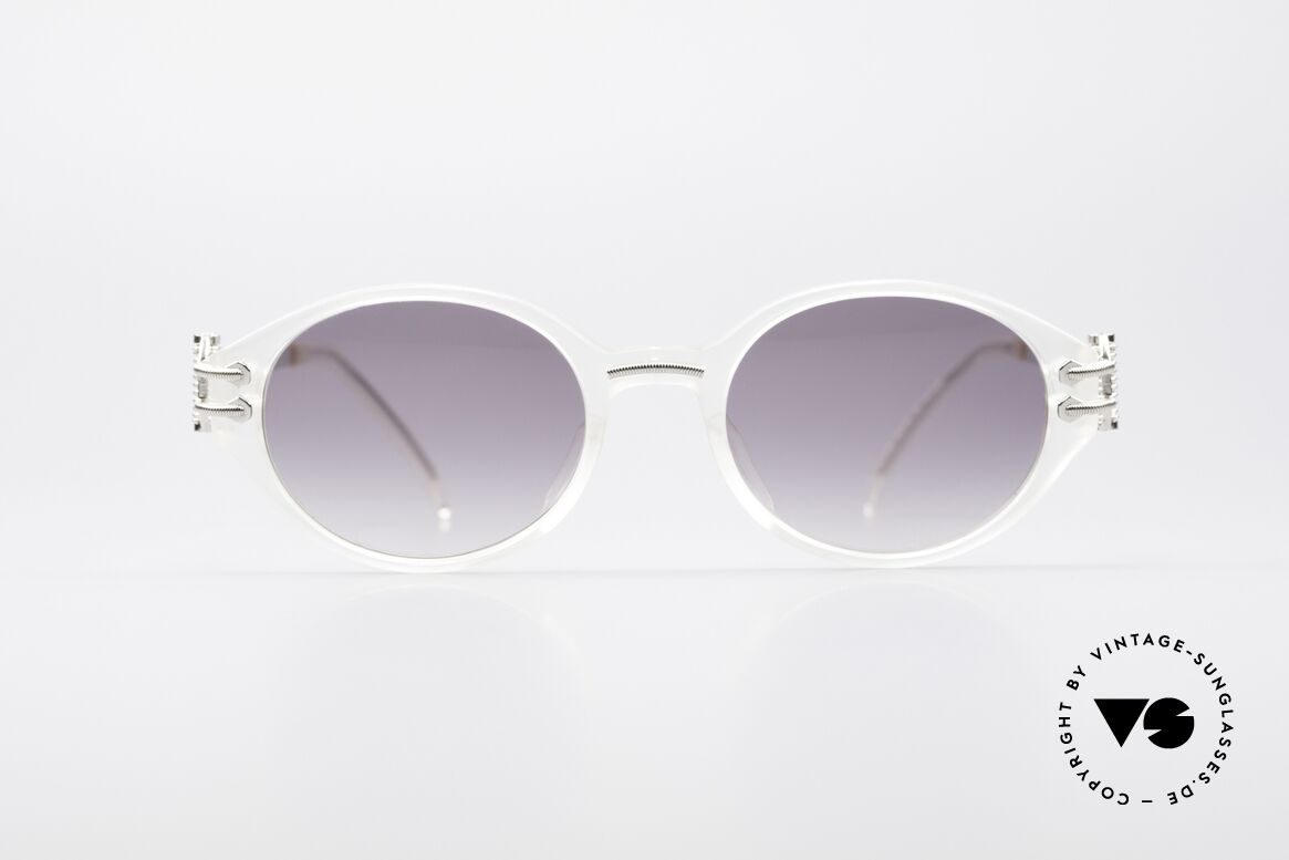 Jean Paul Gaultier 55-5201 90er Steampunk Brille, edle 90er Jean Paul Gaultier Designer-Sonnenbrille, Passend für Herren und Damen