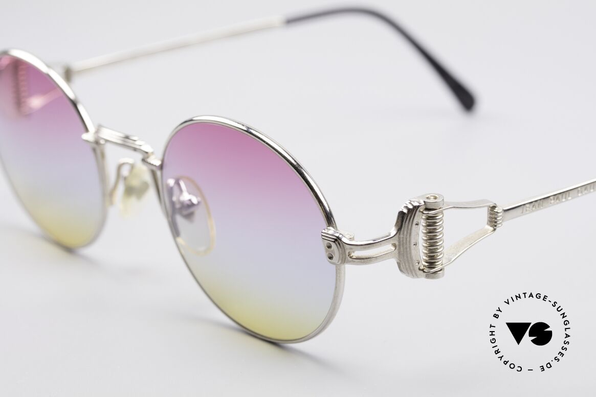 Jean Paul Gaultier 55-5106 Designer Vintage Brille, ultra rare, neue 'TRICOLOR customized' Verlaufsgläser, Passend für Herren und Damen