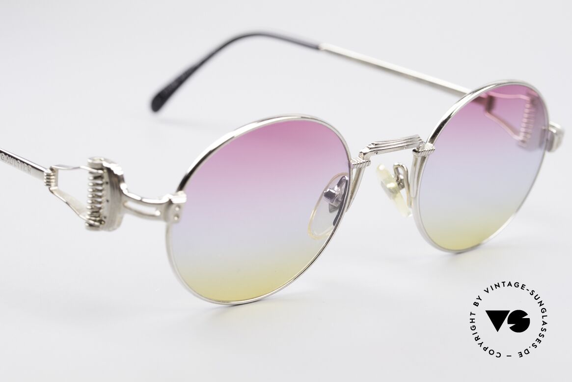Jean Paul Gaultier 55-5106 Designer Vintage Brille 90er, Dreifach-Farbverlauf der Gläser wie ein Sonnenaufgang, Passend für Herren und Damen