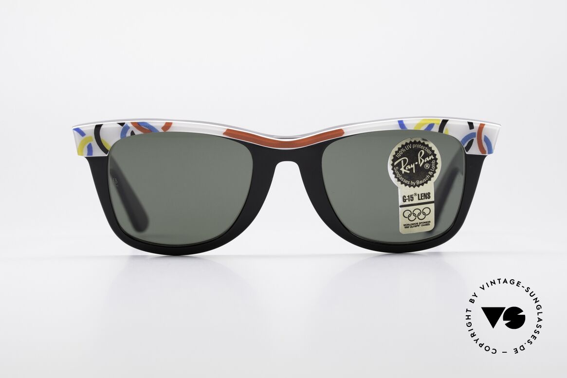 Ray Ban Wayfarer I Olympia 1928 St. Moritz, seltene Olympia Sport Edition 'ST. MORITZ 1928', Passend für Herren und Damen