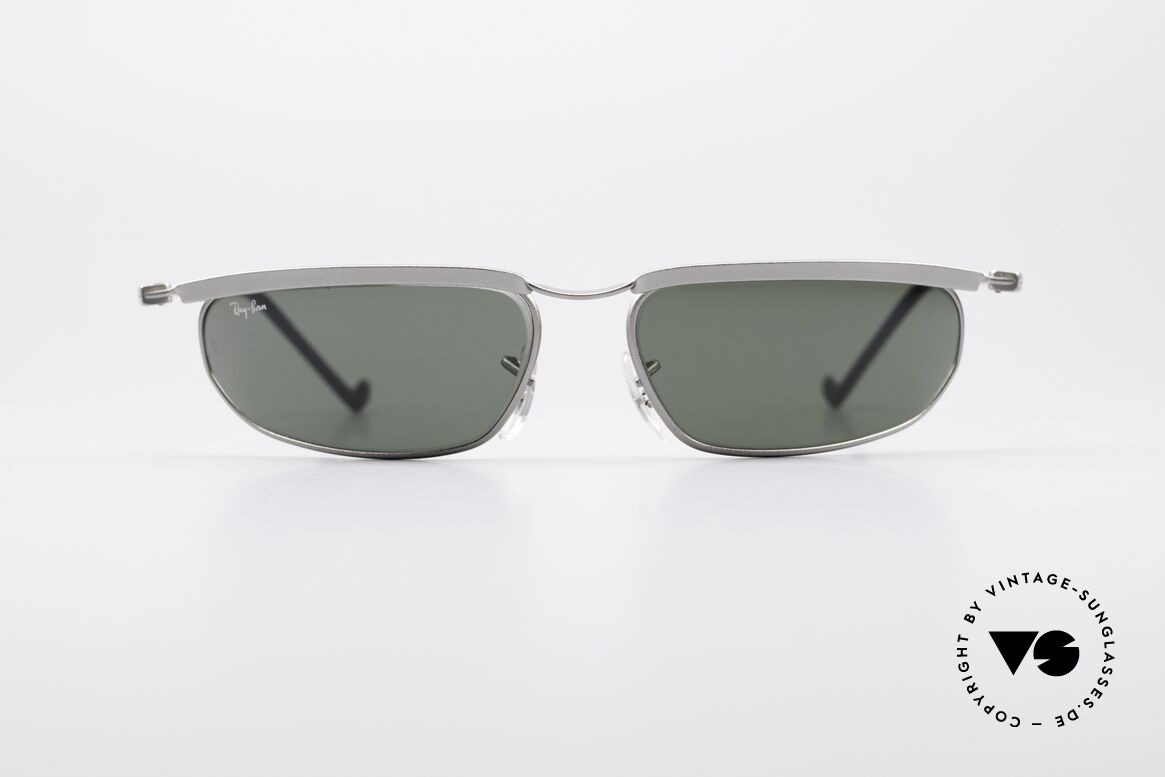 Ray Ban New Deco Rectangle B&L USA Sonnenbrille, sportliche RAY-BAN Sonnenbrille aus den 90ern, Passend für Herren