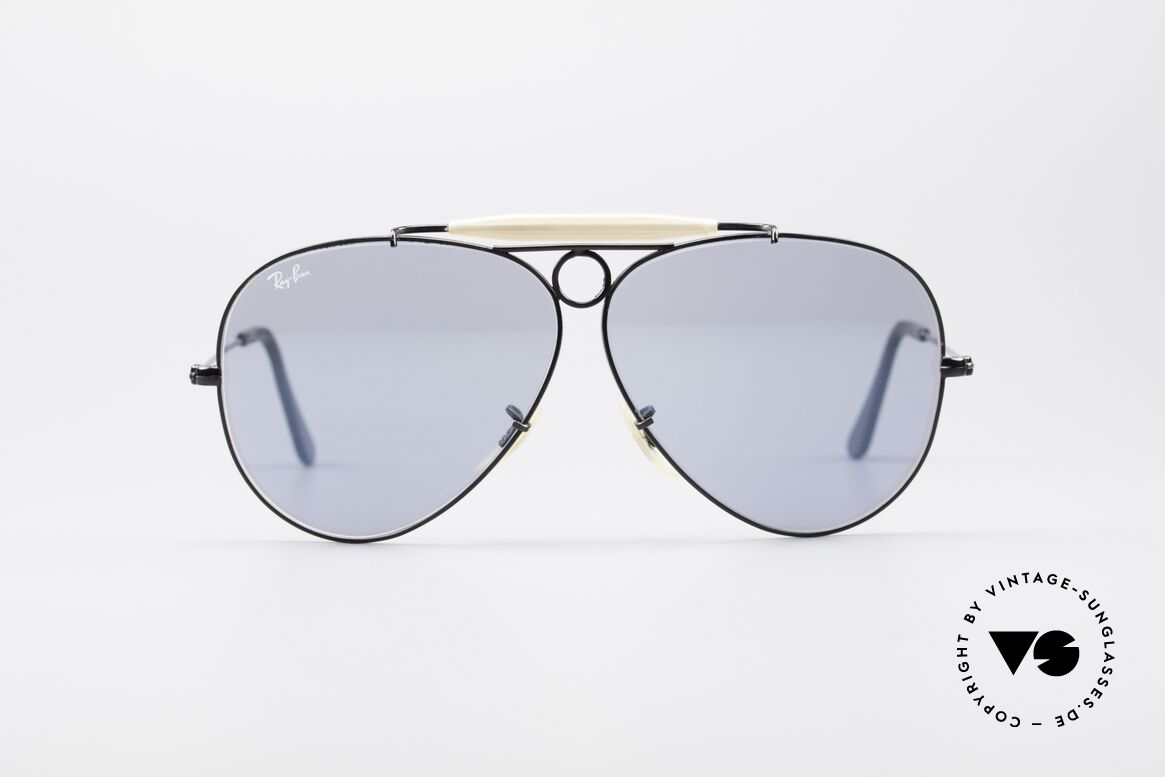 Ray Ban Shooter Schwarze USA Brille Blaues Glas, klassische Ray Ban Sonnenbrille in Größe 62mm, Passend für Herren