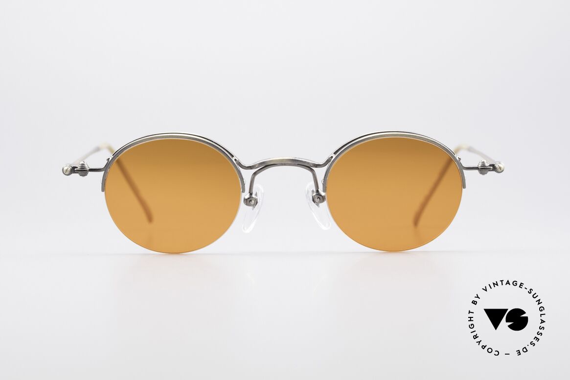Jean Paul Gaultier 55-7108 Kleine Vintage Panto Brille, zeitlose Designer-Sonnenbrille von J.P. Gaultier, Passend für Herren und Damen