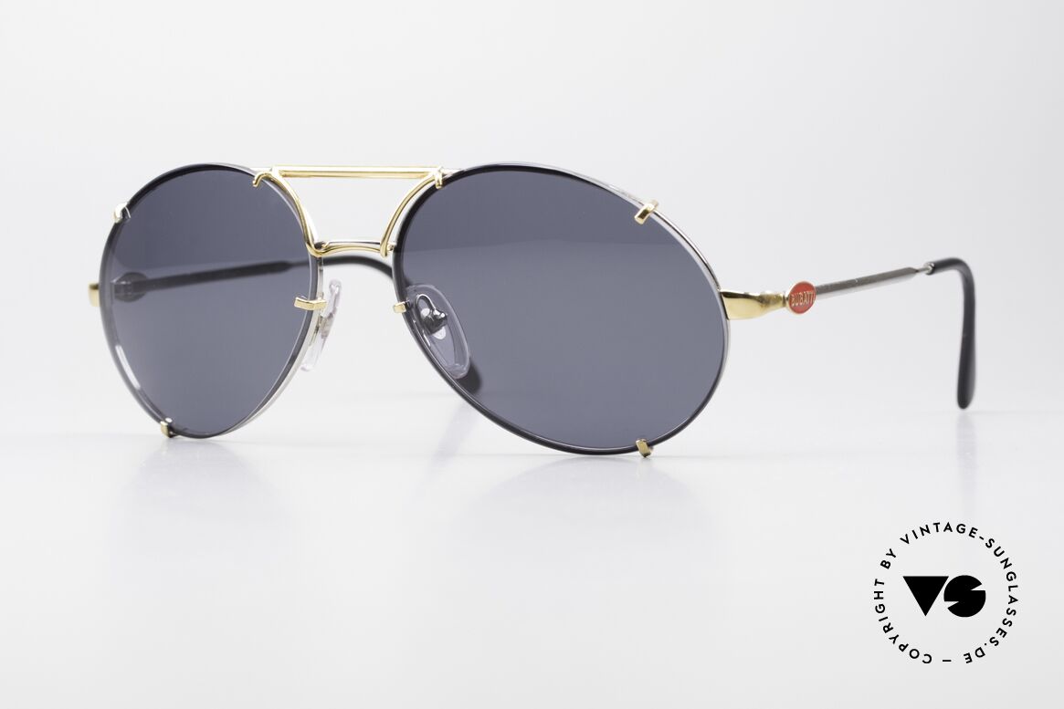Bugatti 65360 80er Brille Mit Wechelgläsern, Größe: large, Passend für Herren