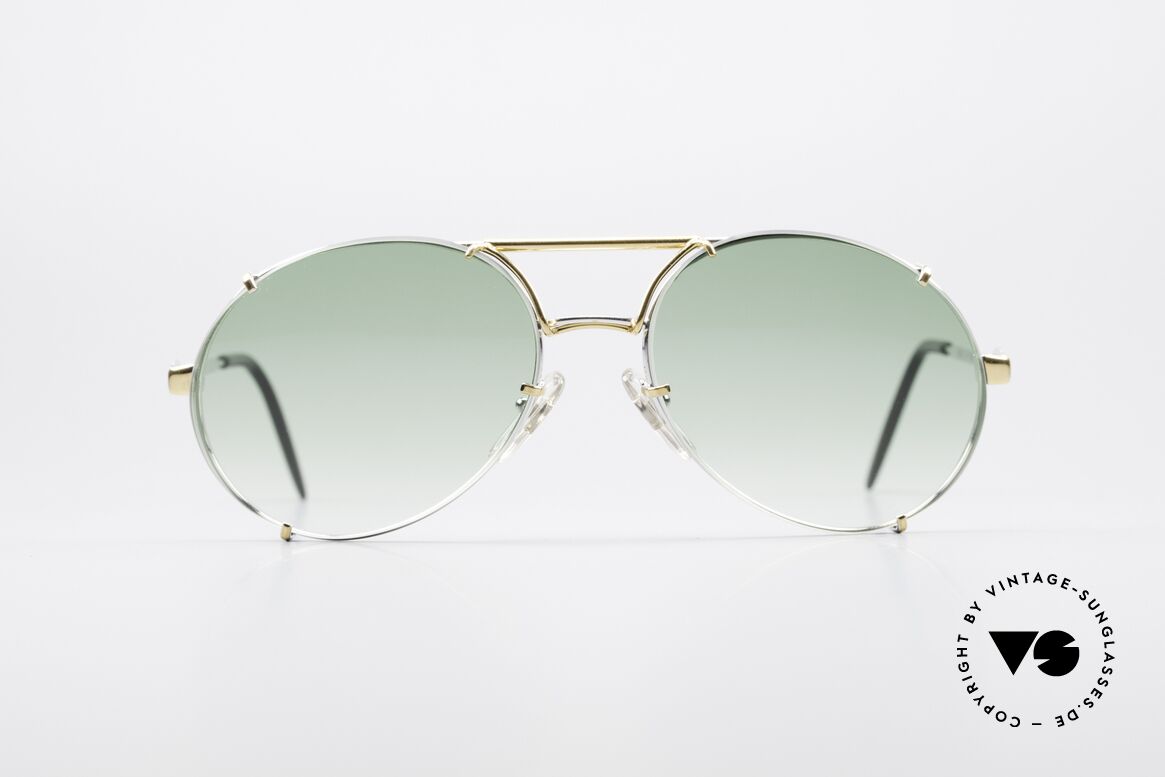 Bugatti 65360 80er Brille Mit Wechelgläsern, große Fassung in 56mm Größe mit Wechselgläsern, Passend für Herren