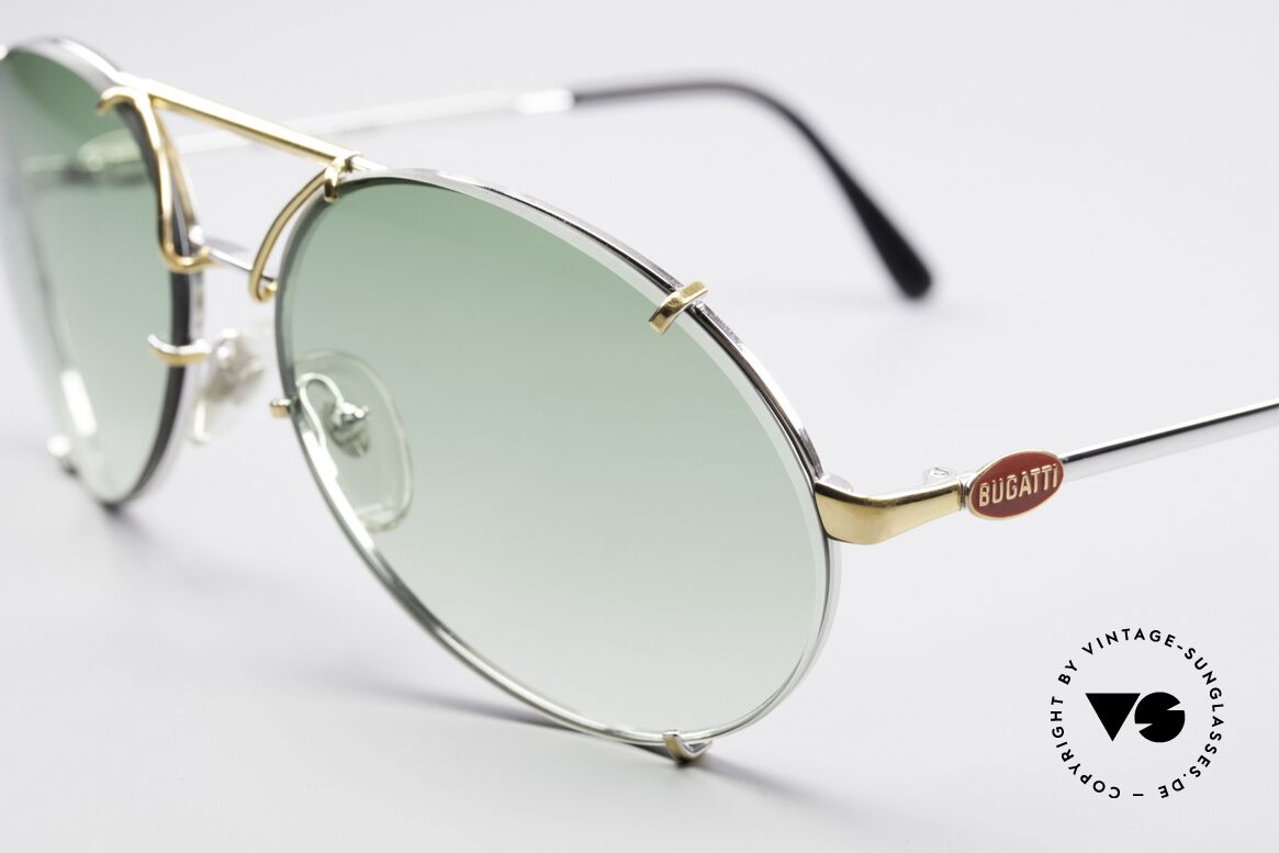 Bugatti 65360 80er Brille Mit Wechelgläsern, fühlbar hochwertige Verarbeitung & 100% UV Schutz, Passend für Herren