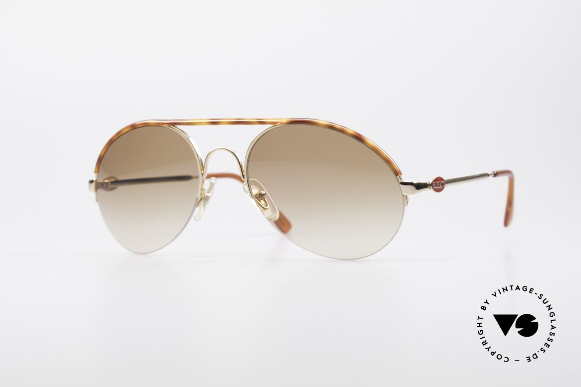 Bugatti 64919 Halb Rahmenlose Sonnenbrille, elegante vintage BUGATTI Designer-Sonnenbrille, Passend für Herren