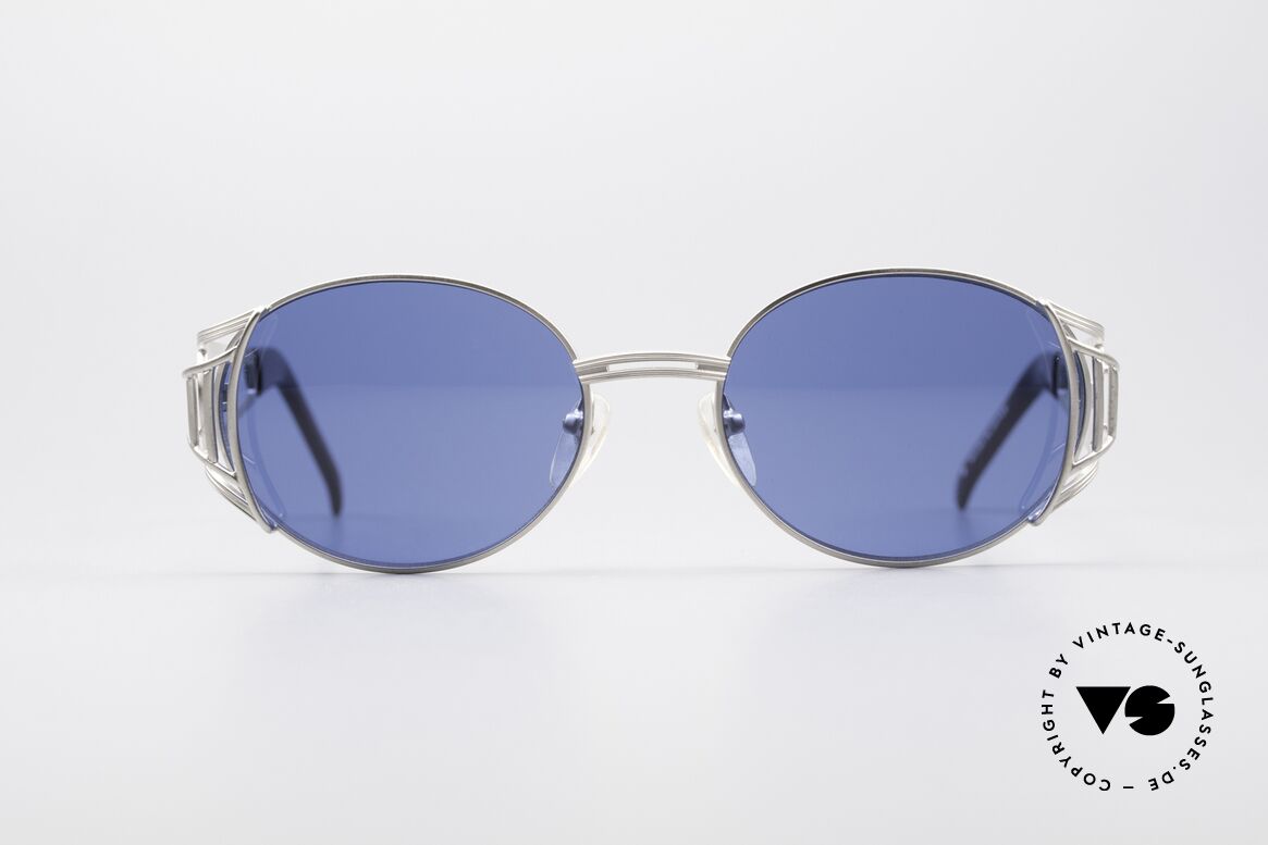 Jean Paul Gaultier 58-6102 Steampunk Sonnenbrille, Designer-Sonnenbrille von 1997 in Titanium-Grau, Passend für Herren und Damen