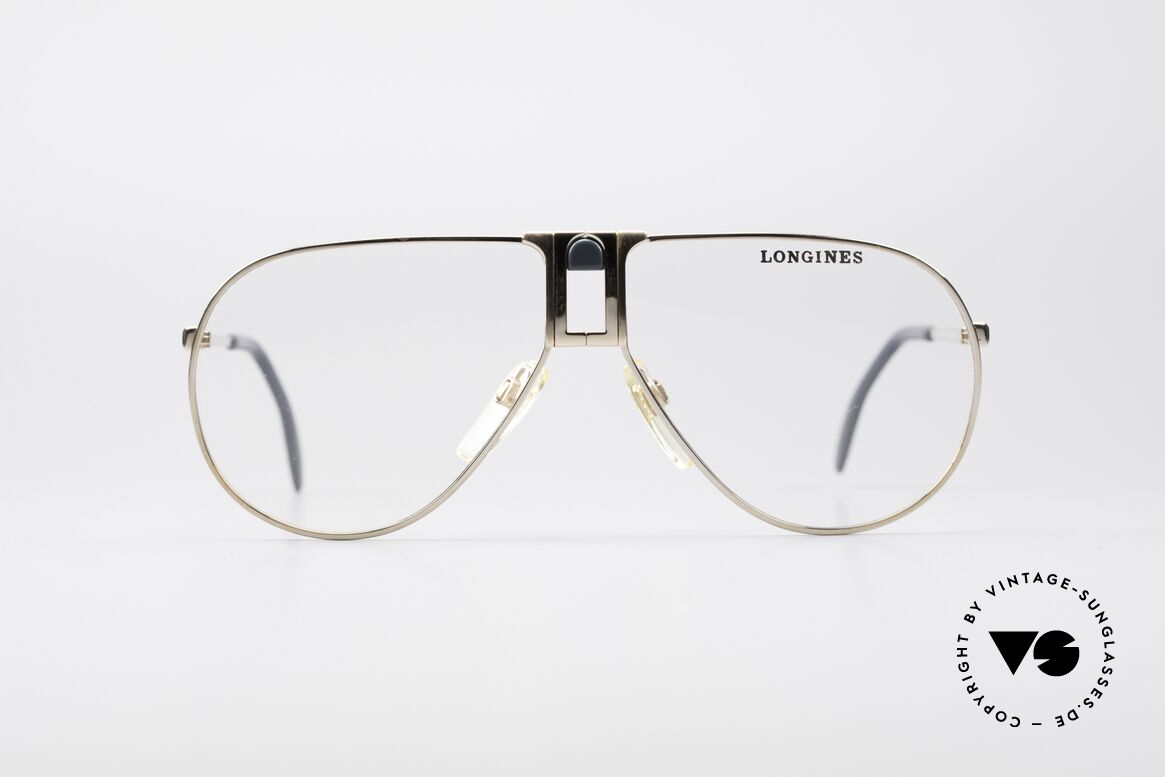 Longines 0154 Echte 80er Aviator Brille, hochwertige vintage LONGINES "Aviator"-Fassung, Passend für Herren