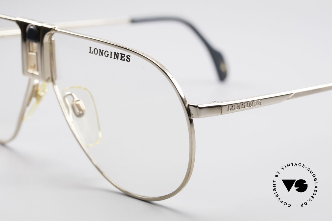 Longines 0154 Echte 80er Aviator Brille, ungetragen (wie alle unsere vintage Brillengestelle), Passend für Herren