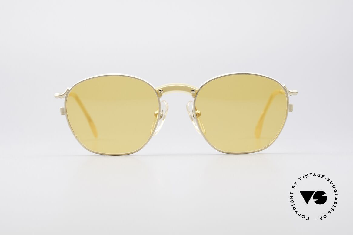 Jean Paul Gaultier 55-1271 Vergoldete Kleine Brille, vintage Designersonnenbrille von Jean Paul Gaultier, Passend für Herren und Damen Jean Paul Gaultier 55-1271 Vergoldete Kleine Brille, vintage Designersonnenbrille von Jean Paul Gaultier, Passend für Herren und Damen