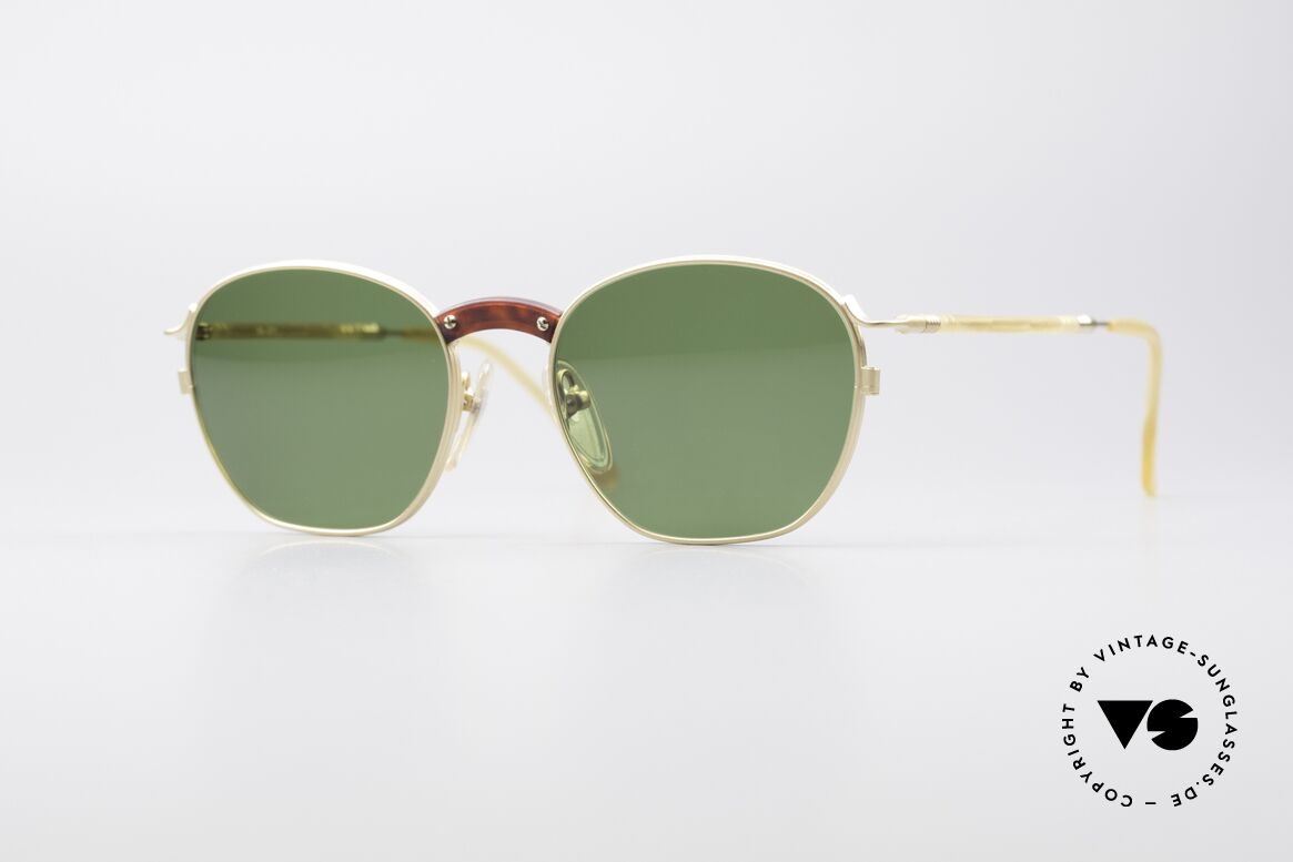 Jean Paul Gaultier 55-1271 Vergoldete JPG Sonnenbrille, vintage Designersonnenbrille von Jean Paul Gaultier, Passend für Herren und Damen