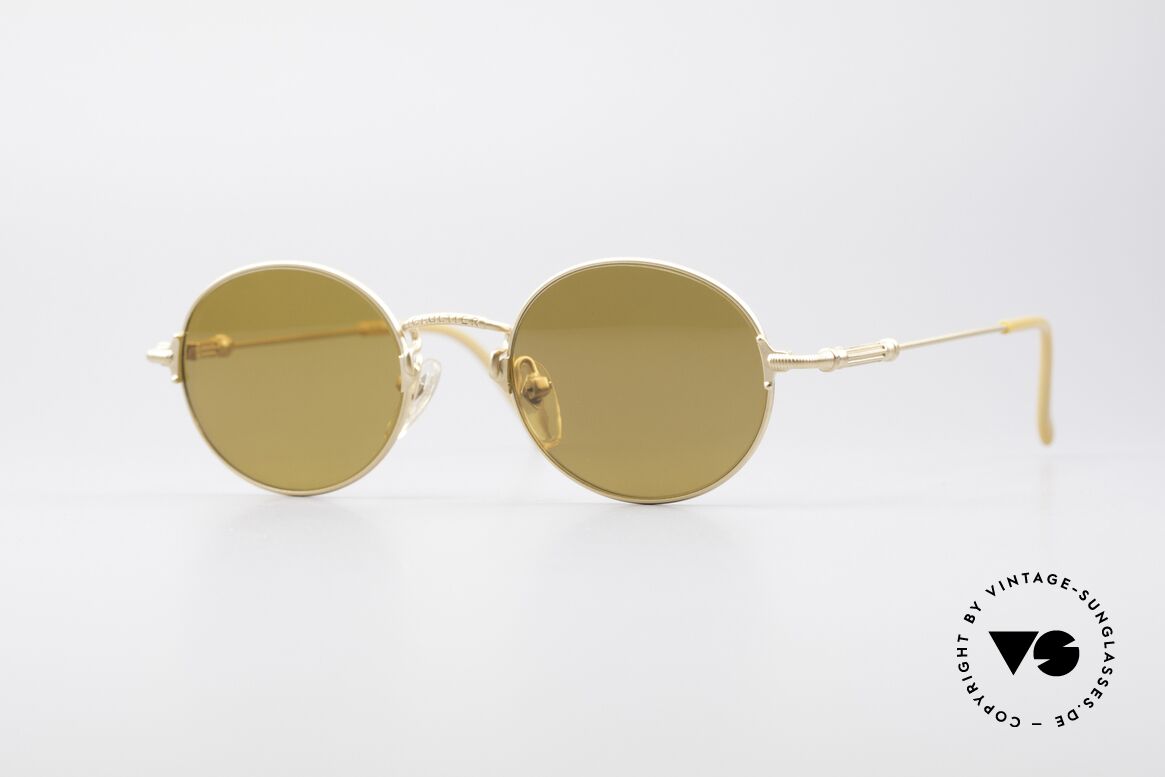 Jean Paul Gaultier 55-6109 Vergoldete Brille Polarisierend, kleine, runde vintage Brille von Jean Paul GAULTIER, Passend für Herren und Damen