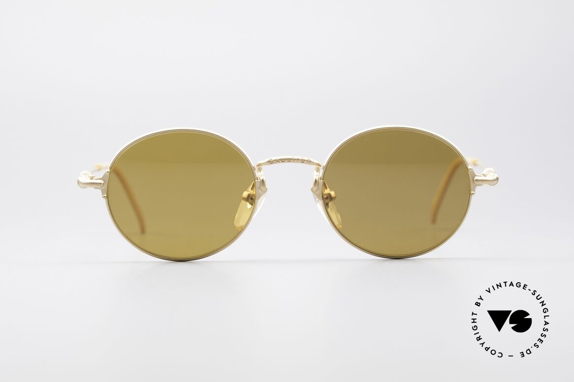 Jean Paul Gaultier 55-6109 Vergoldete Brille Polarisierend, vergoldete (gold plated) Fassung (SMALL Gr. 46/19), Passend für Herren und Damen