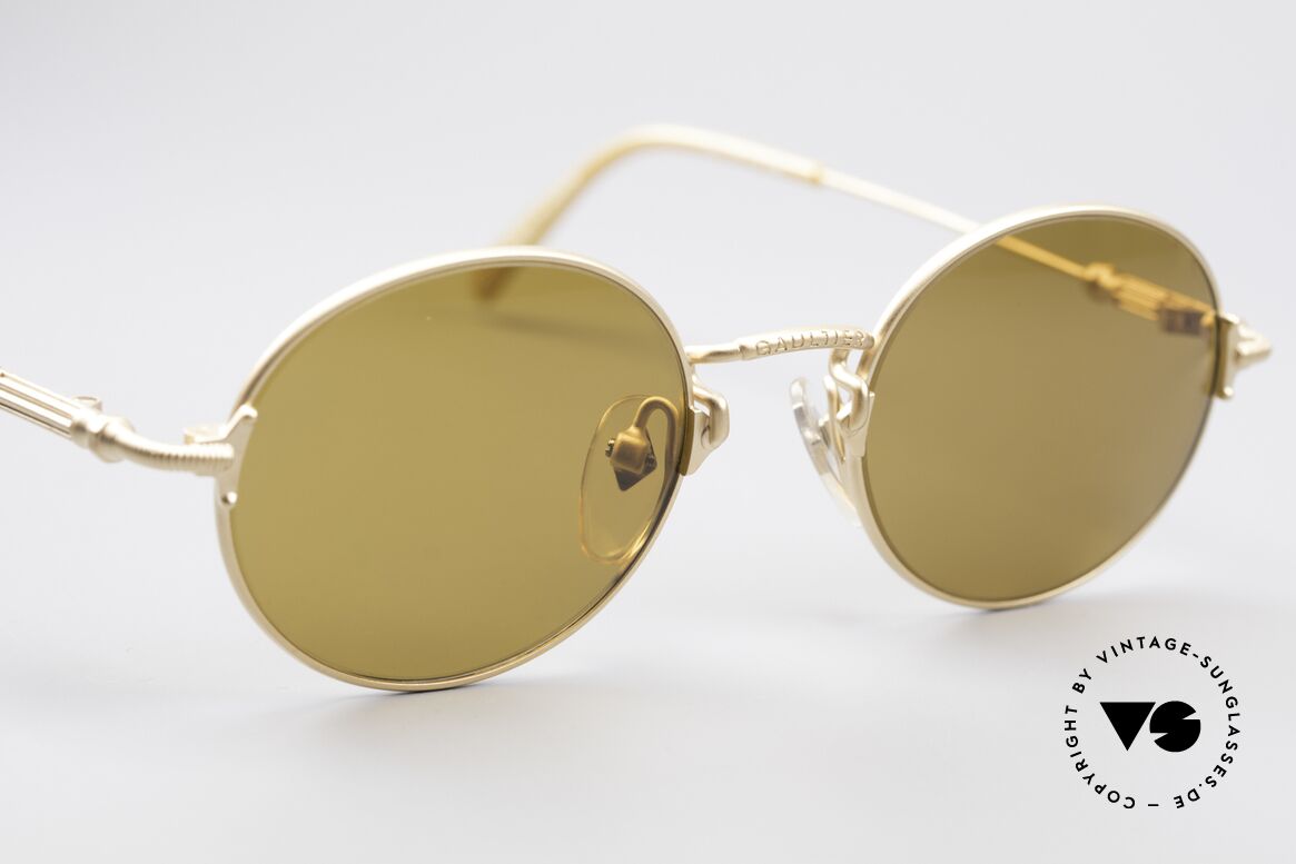 Jean Paul Gaultier 55-6109 Vergoldete Brille Polarisierend, unbenutzt (wie alle unsere vintage GAULTIER Brillen), Passend für Herren und Damen
