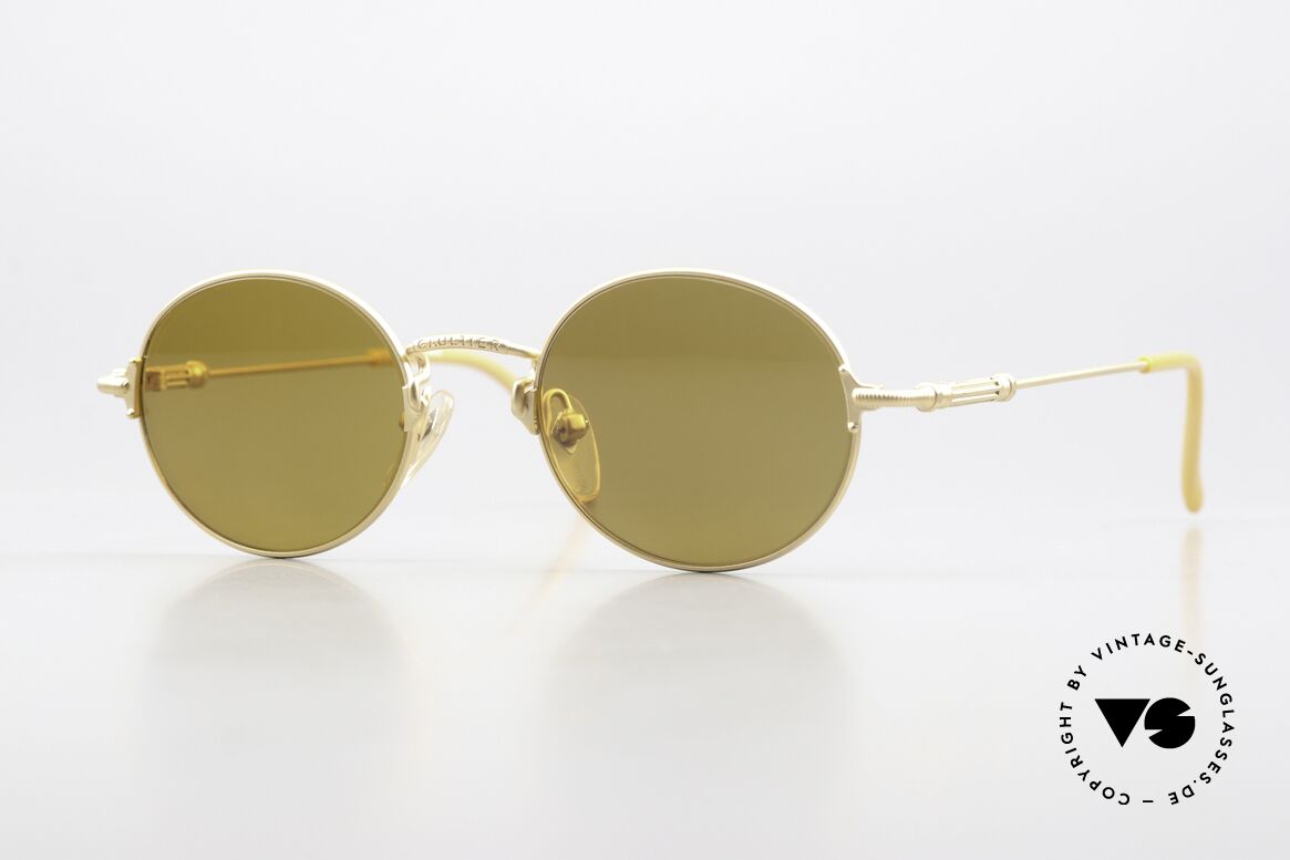 Jean Paul Gaultier 55-6109 Mattgold Und Polarisierend, mattgoldene Fassung in SMALL Gröe 46/19, 136mm, Passend für Herren und Damen