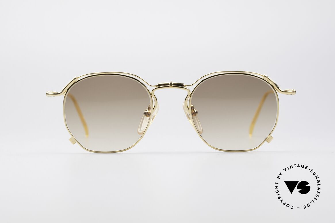 Jean Paul Gaultier 55-2171 Vergoldete Designerbrille, edle 1990er vintage Jean Paul GAULTIER Sonnenbrille, Passend für Herren und Damen