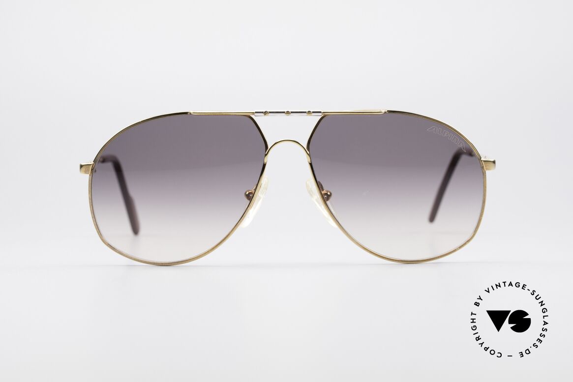 Alpina 704 Herren Piloten Sonnenbrille, legendäre Alpina Designersonnenbrille aus den 90ern, Passend für Herren