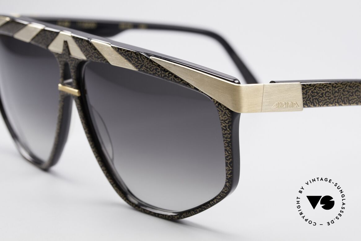 Alpina G82 No Retro Sonnenbrille Alt 80er, Top-Qualität (24kt vergoldete Metall-Applikationen), Passend für Herren und Damen