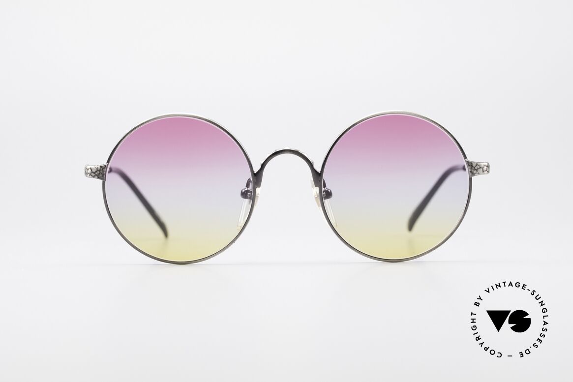 Jean Paul Gaultier 55-9671 Runde Designer Sonnenbrille, enorm hochwertige Fassung mit kleinen Gravuren, Passend für Herren und Damen
