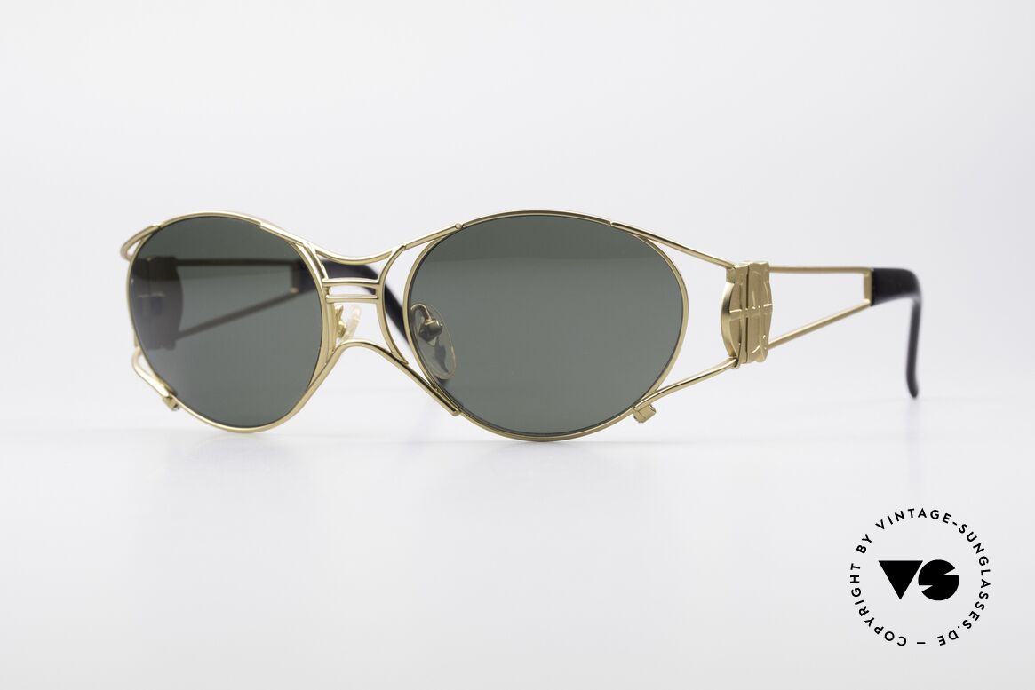 Jean Paul Gaultier 58-6101 90er Steampunk Sonnenbrille, seltene Jean Paul GAULTIER Designer-Sonnenbrille, Passend für Herren und Damen
