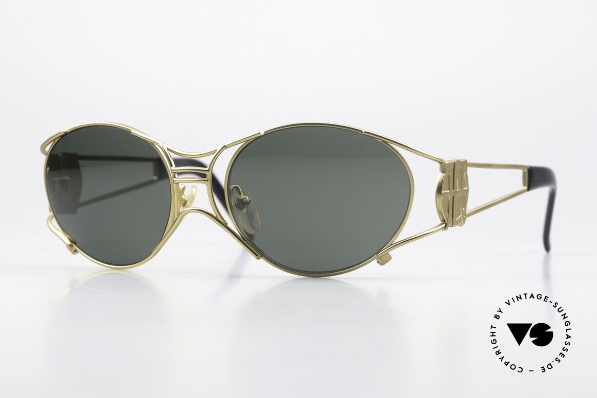 Jean Paul Gaultier 58-6101 90er Steampunk Sonnenbrille, mechanisches JPG Industrie-Design von 1997/1998, Passend für Herren und Damen