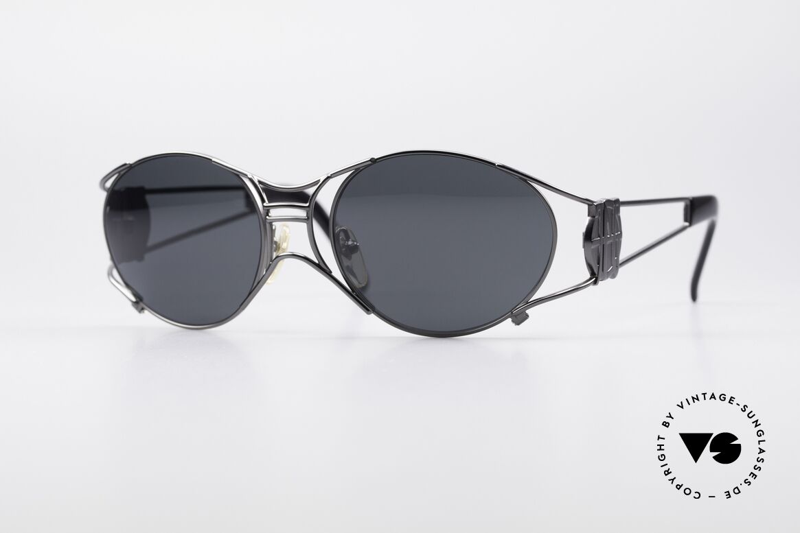 Jean Paul Gaultier 58-6101 Steampunk 90er Sonnenbrille, seltene Jean Paul GAULTIER Designer-Sonnenbrille, Passend für Herren und Damen
