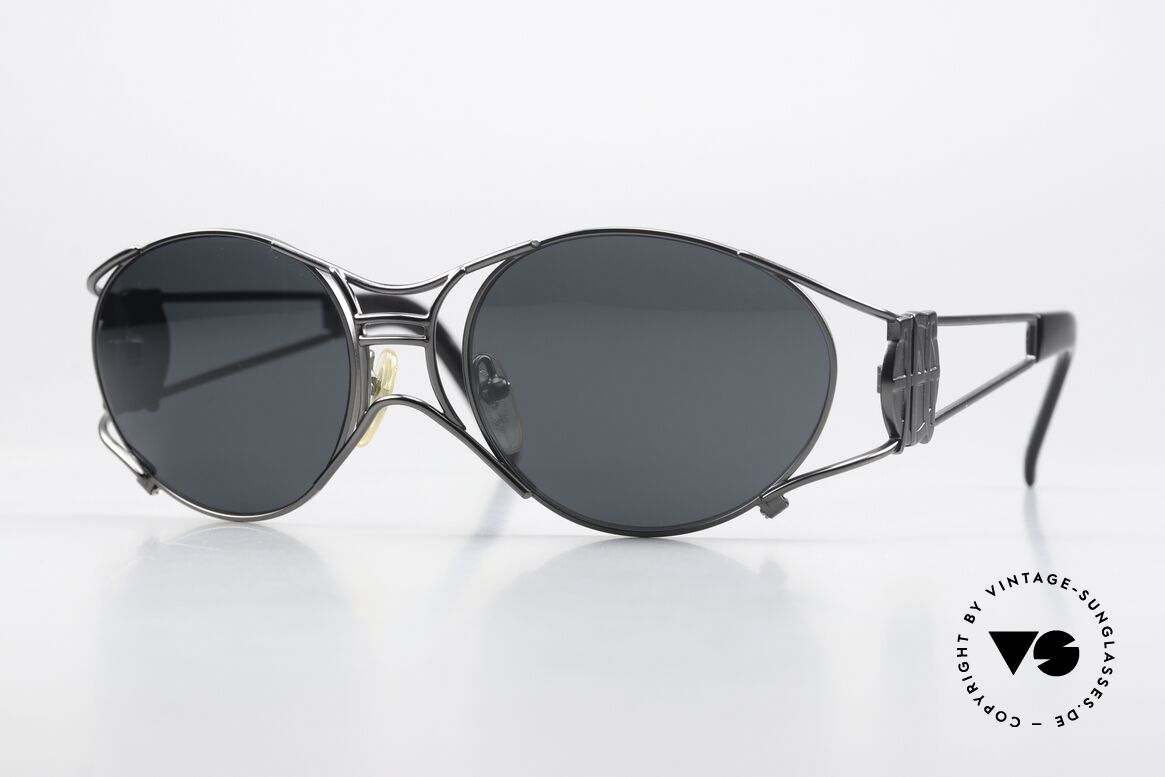 Jean Paul Gaultier 58-6101 Steampunk 90er Sonnenbrille, mechanisches JPG Industrie-Design von 1997/1998, Passend für Herren und Damen