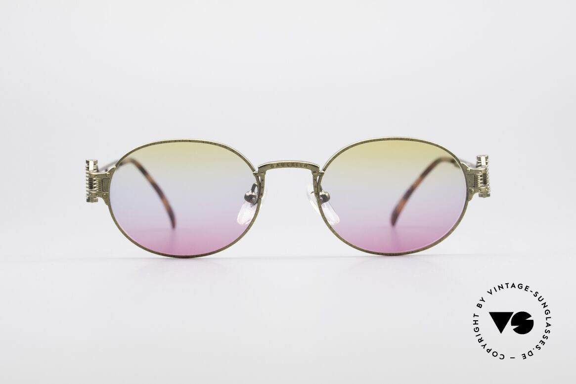 Jean Paul Gaultier 55-5110 Steampunk Designer Brille, außergewöhnliche Jean Paul Gaultier 90er Brille, Passend für Herren und Damen