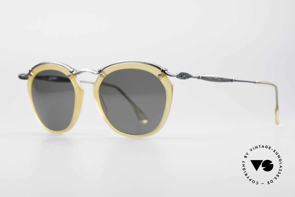 Jean Paul Gaultier 56-1273 Panto Style Sonnenbrille 90er, sehr interessante Material- und Farb-Kombination, Passend für Herren und Damen