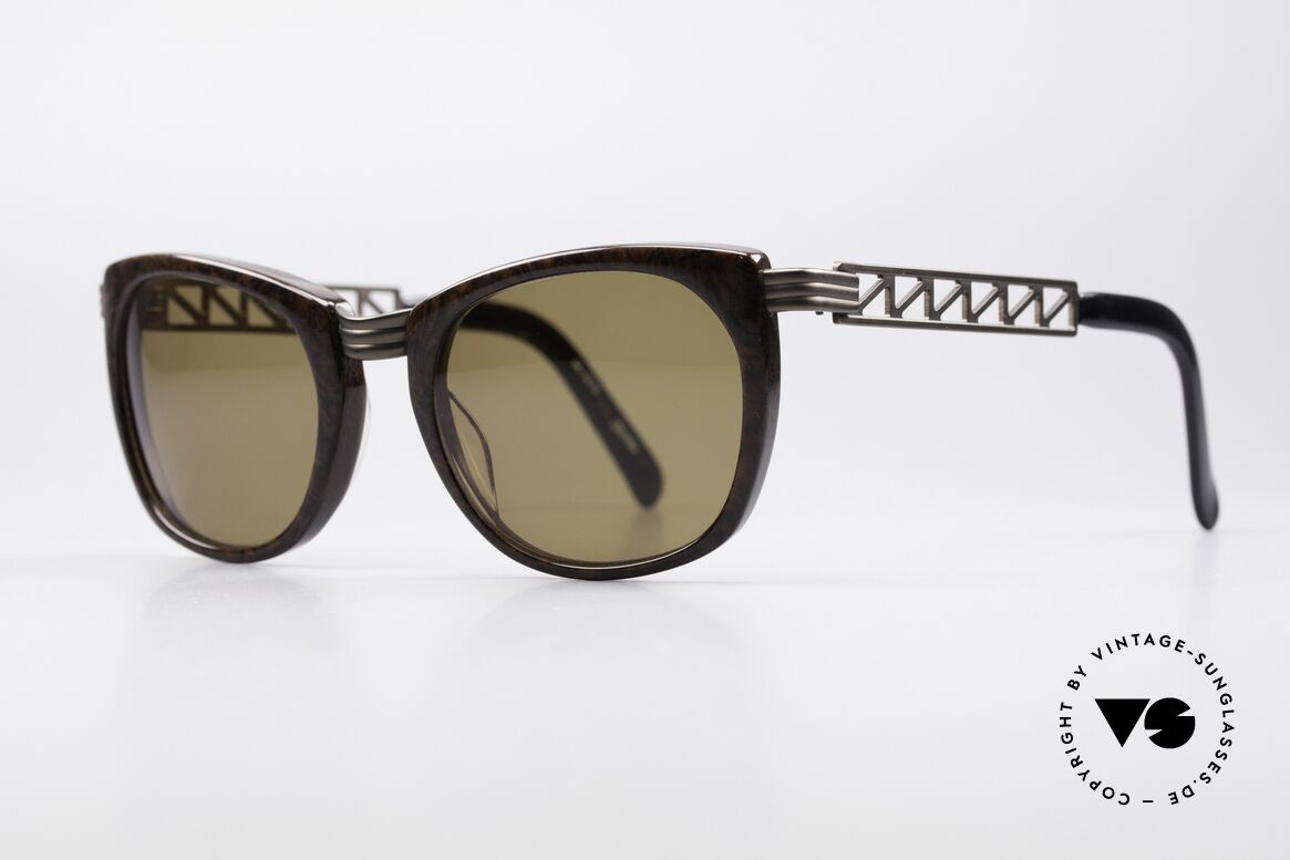 Jean Paul Gaultier 56-0272 Steampunk JPG Sonnenbrille, 'rusty brown' Lackierung & 'Wurzelholz' Rahmen, Passend für Herren und Damen