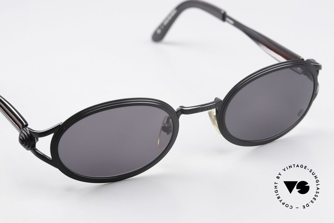 Jean Paul Gaultier 56-7114 Ovale Steampunk  JPG Brille, KEINE Retrosonnenbrille; ca. 30 Jahre altes Original, Passend für Herren und Damen