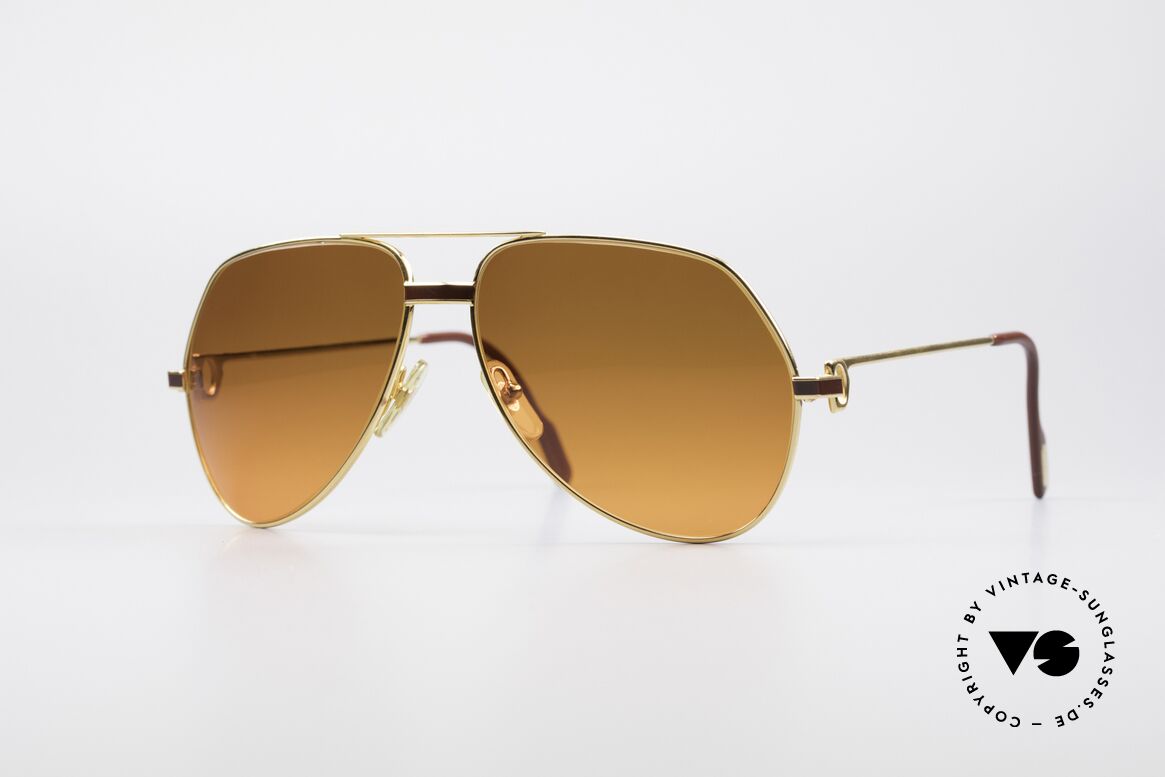 Cartier Vendome Laque - L Luxus 80er Sonnenbrille, Vendome = das berühmteste Brillendesign von CARTIER, Passend für Herren und Damen