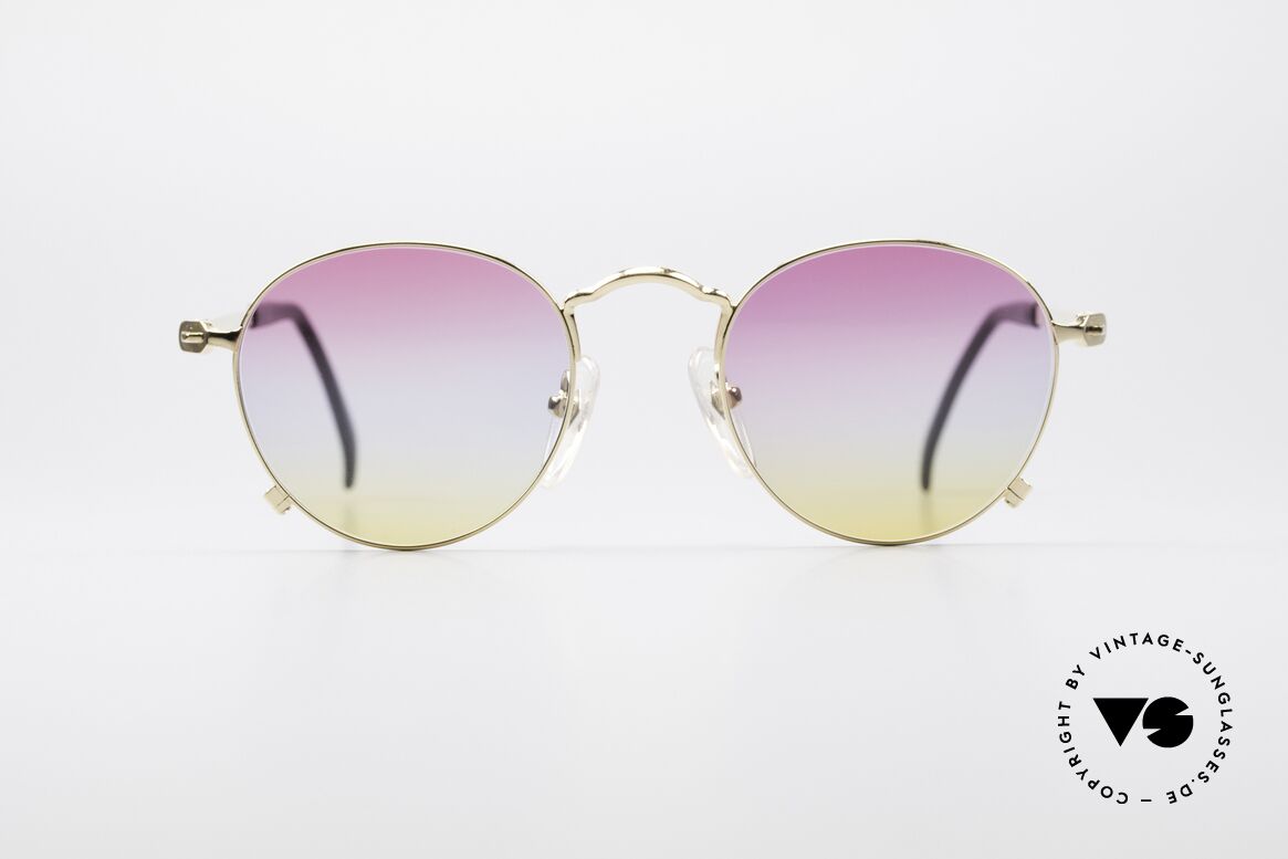 Jean Paul Gaultier 55-1178 Vergoldete Panto Sonnenbrille, edle 90er DesignerSonnenbrille von Jean Paul Gaultier, Passend für Herren und Damen