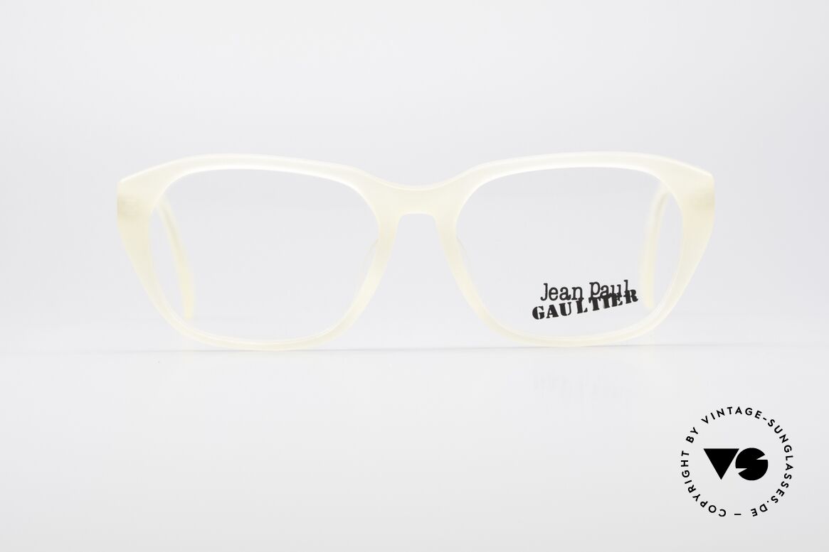 Jean Paul Gaultier 55-1071 Transparente Vintage Brille, 90er Jahre Jean Paul GAULTIER Designer-Fassung, Passend für Herren und Damen