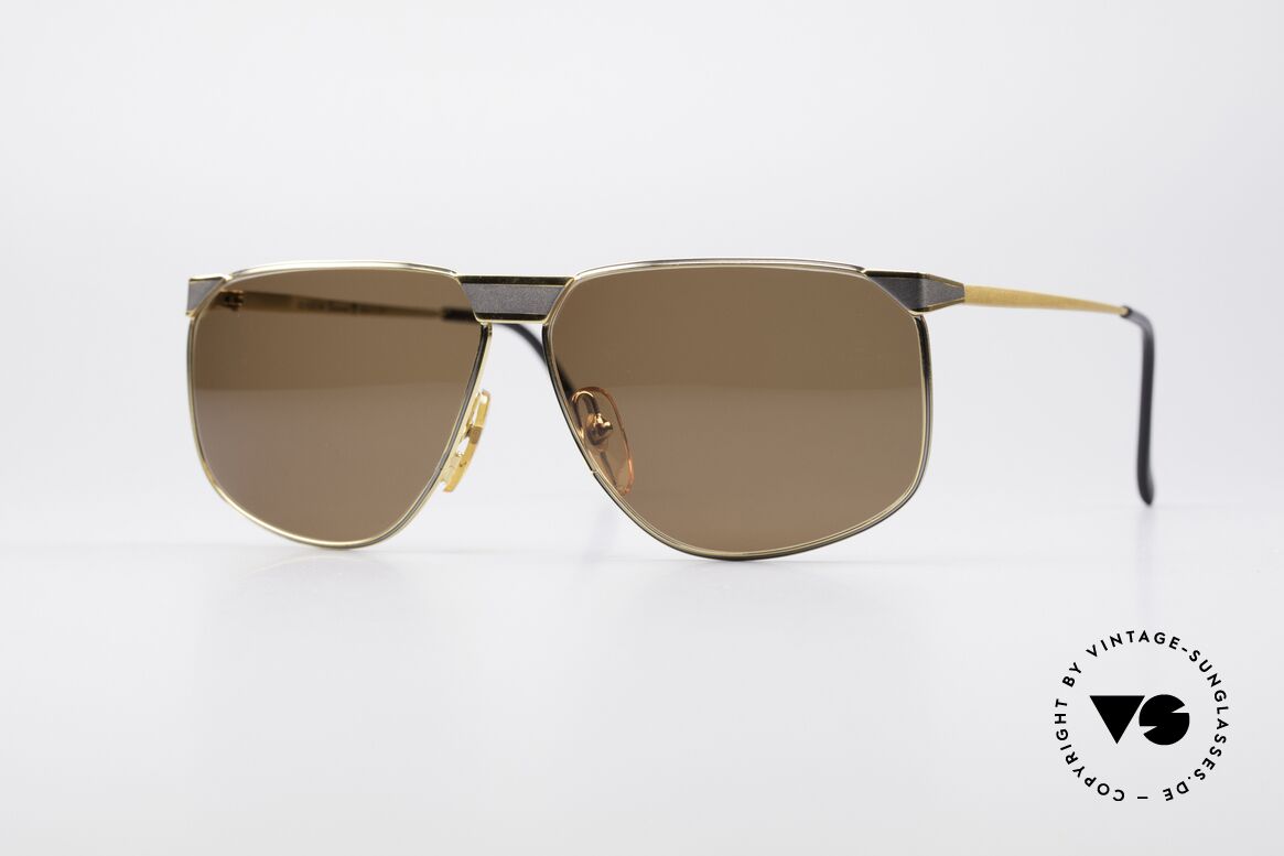 Casanova NM7 Goldplattierte Sonnenbrille, italienische 1980er Vintage-Sonnenbrille von Casanova, Passend für Herren und Damen