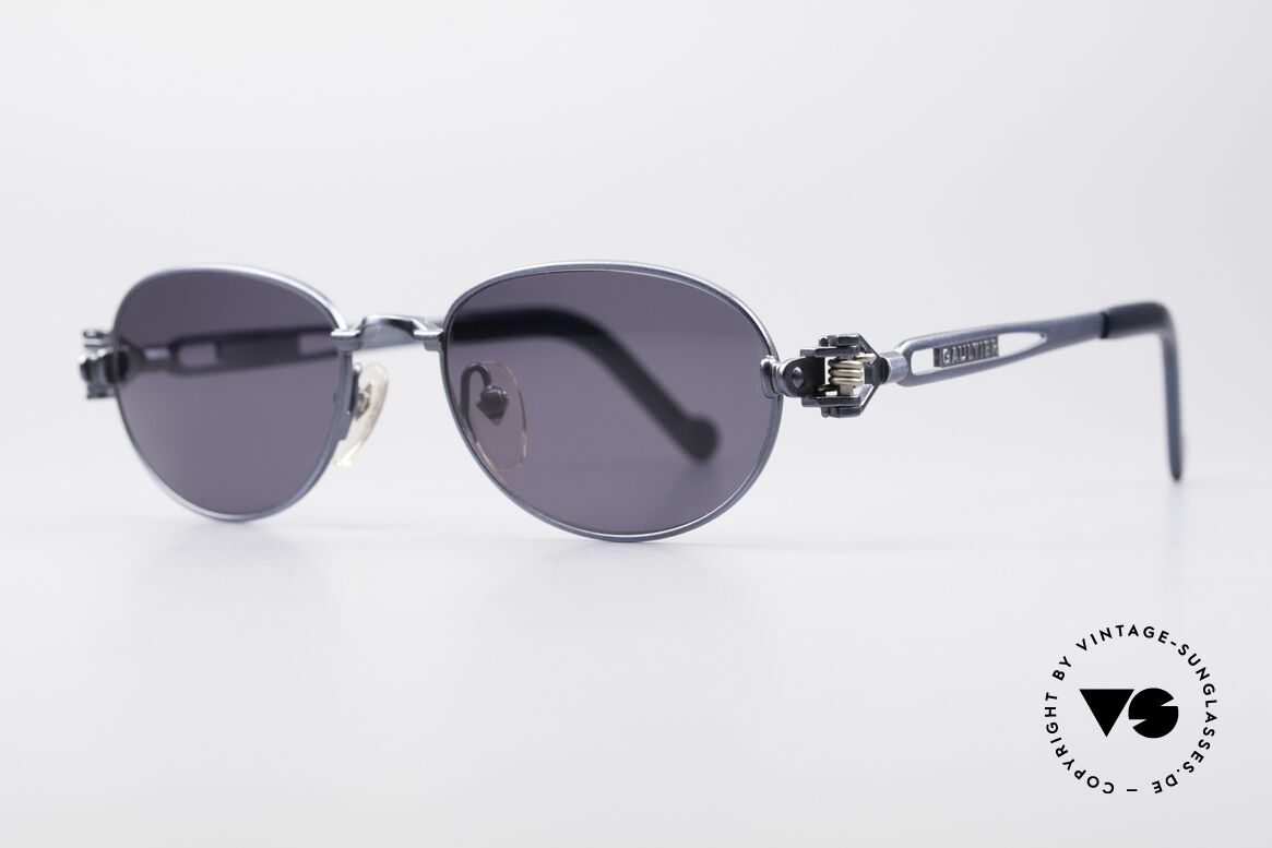 Jean Paul Gaultier 56-8102 Industrial Vintage Brille, Brille mit vielen mechanischen Komponenten / Details, Passend für Herren und Damen