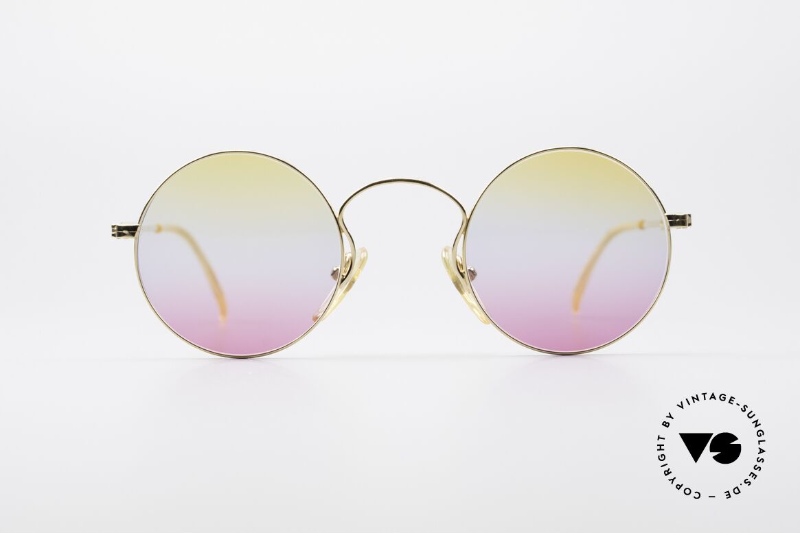 Jean Paul Gaultier 55-0172 Vergoldete Runde Fassung, Designerbrille von Jean Paul Gaultier von ca. 1994, Passend für Herren und Damen