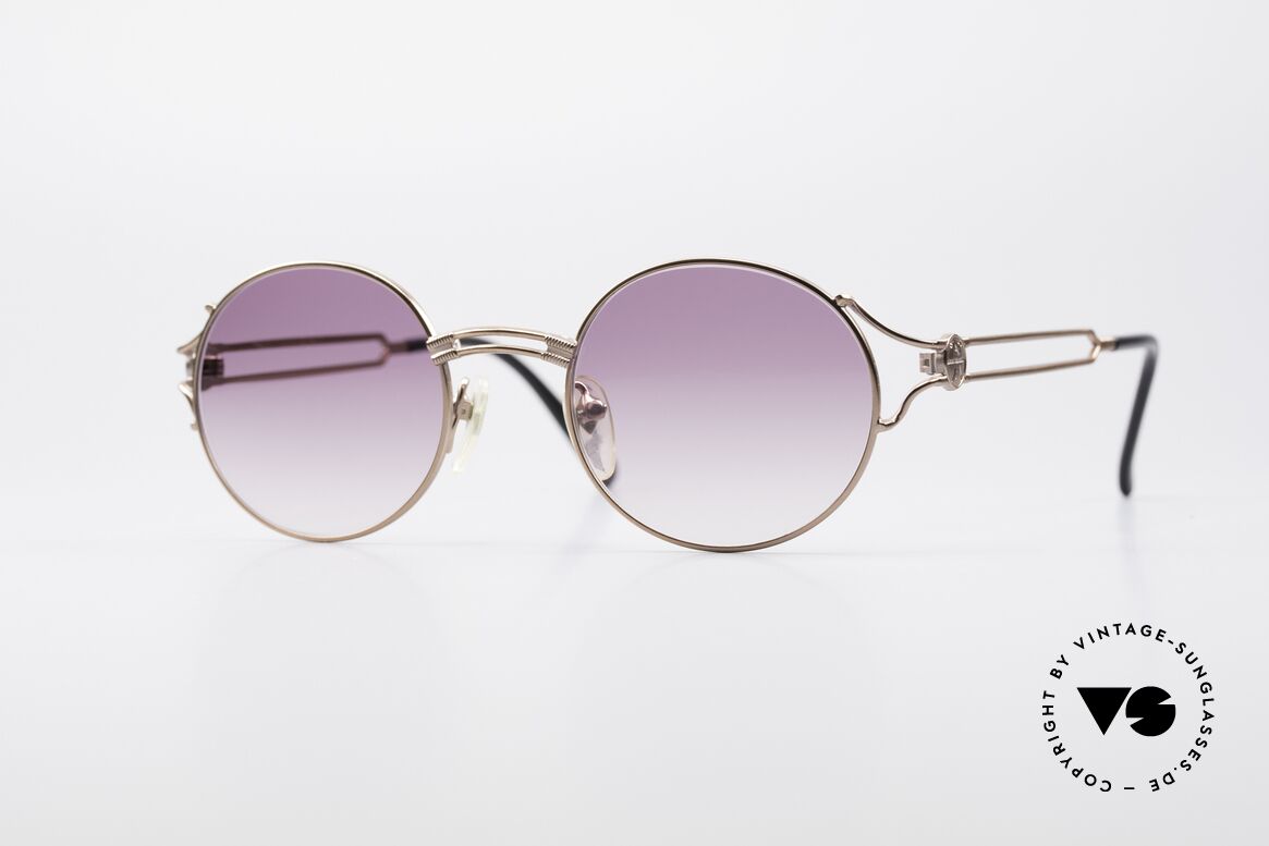 Jean Paul Gaultier 57-6102 Runde Designersonnenbrille, runde vintage Designer-Sonnenbrille von JP Gaultier, Passend für Herren und Damen