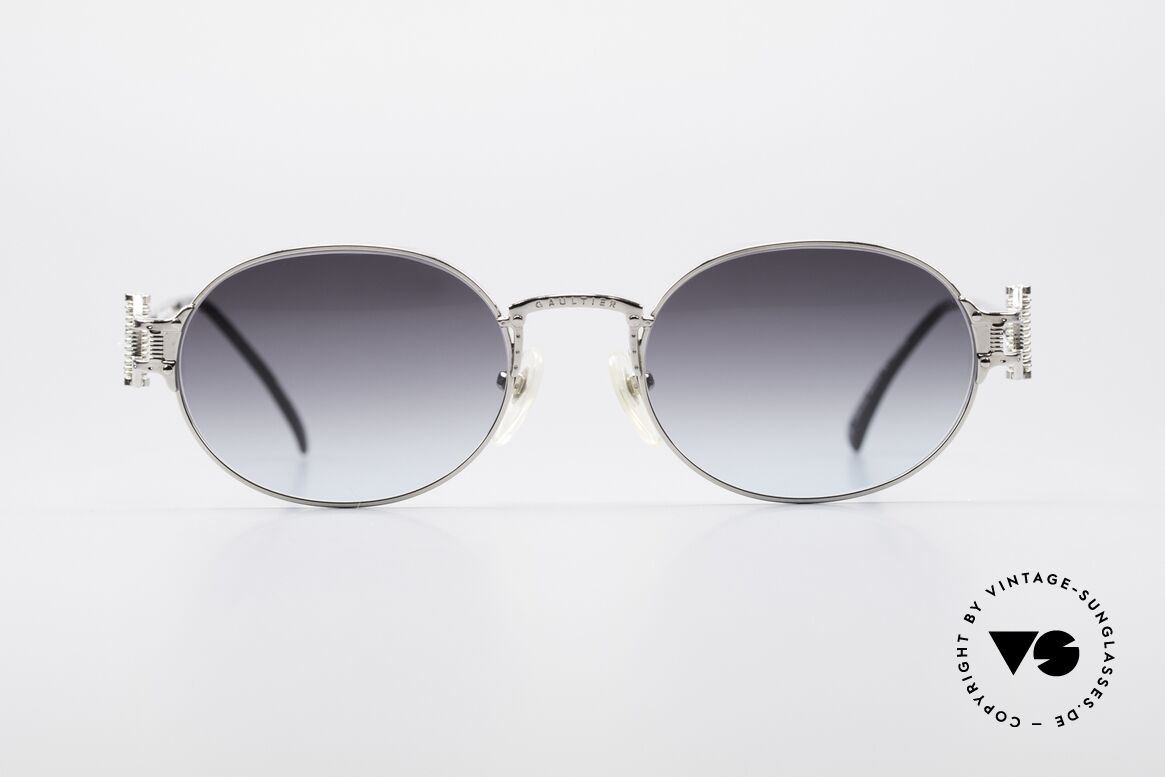 Jean Paul Gaultier 55-5110 Steampunk 90er Sonnenbrille, außergewöhnliche Jean Paul Gaultier 90er Brille, Passend für Herren und Damen
