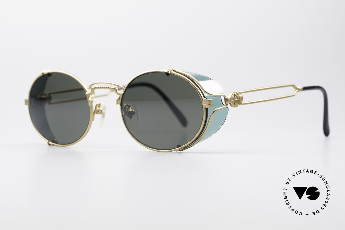 Jean Paul Gaultier 58-6105 Terminator Steampunk Brille, viele interessante Rahmendetails im "Retro-Futurismus", Passend für Herren und Damen