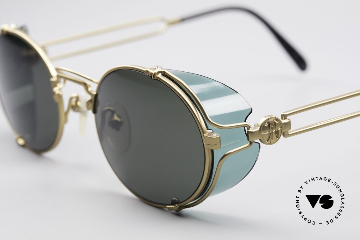 Jean Paul Gaultier 58-6105 Terminator Steampunk Brille, also einer Sicht auf die Zukunft, aus einer früheren Zeit, Passend für Herren und Damen