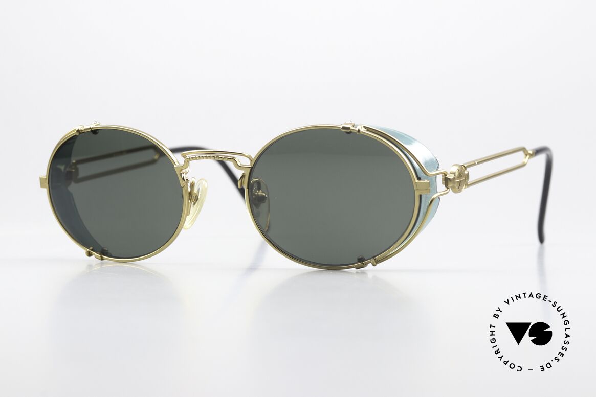 Jean Paul Gaultier 58-6105 Terminator Steampunk Brille, 'Steampunk-Sonnenbrille' ähnlich Matsuda 2809 Brille, Passend für Herren und Damen